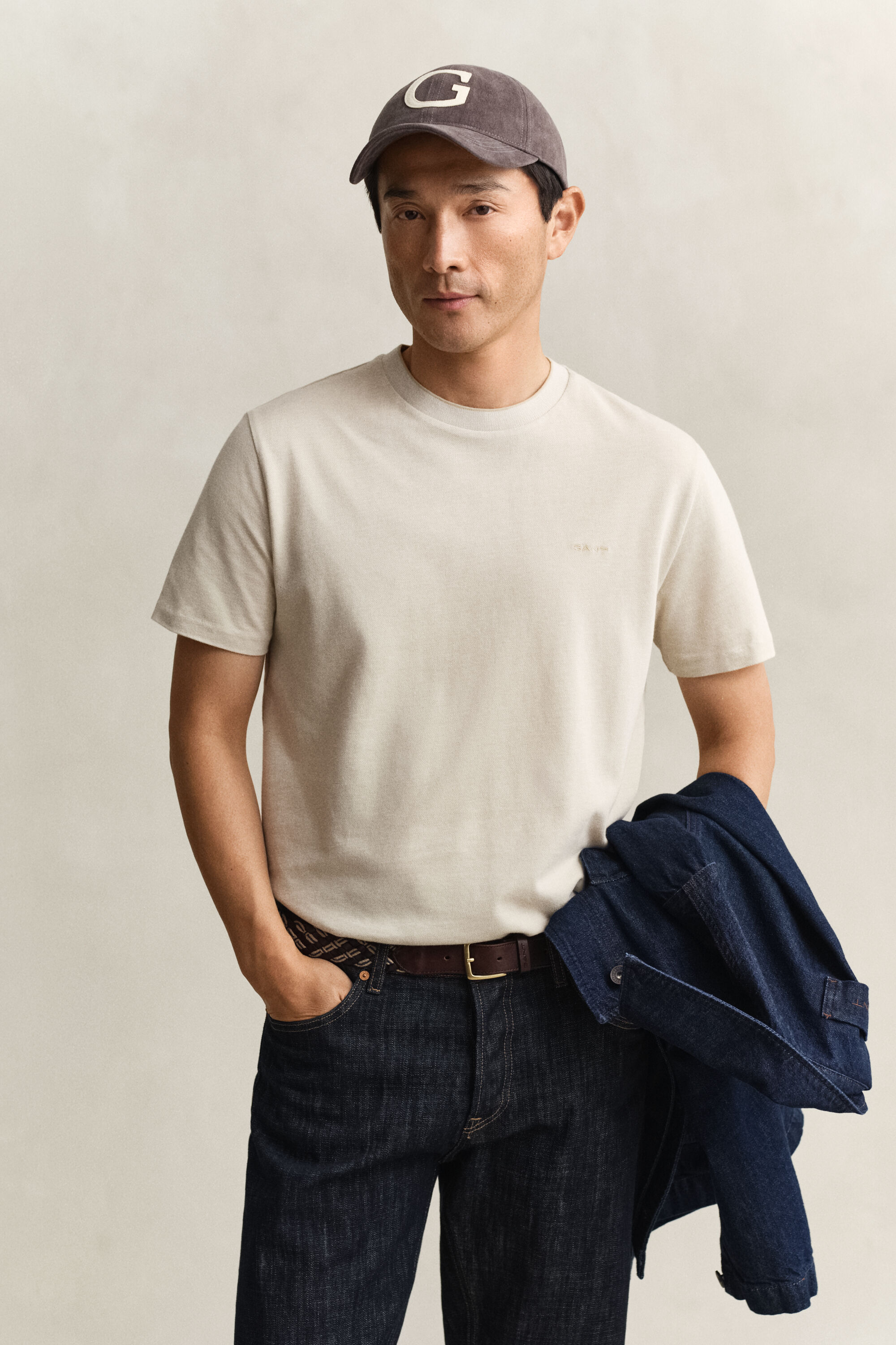 Two-Toned Piqué T-Shirt