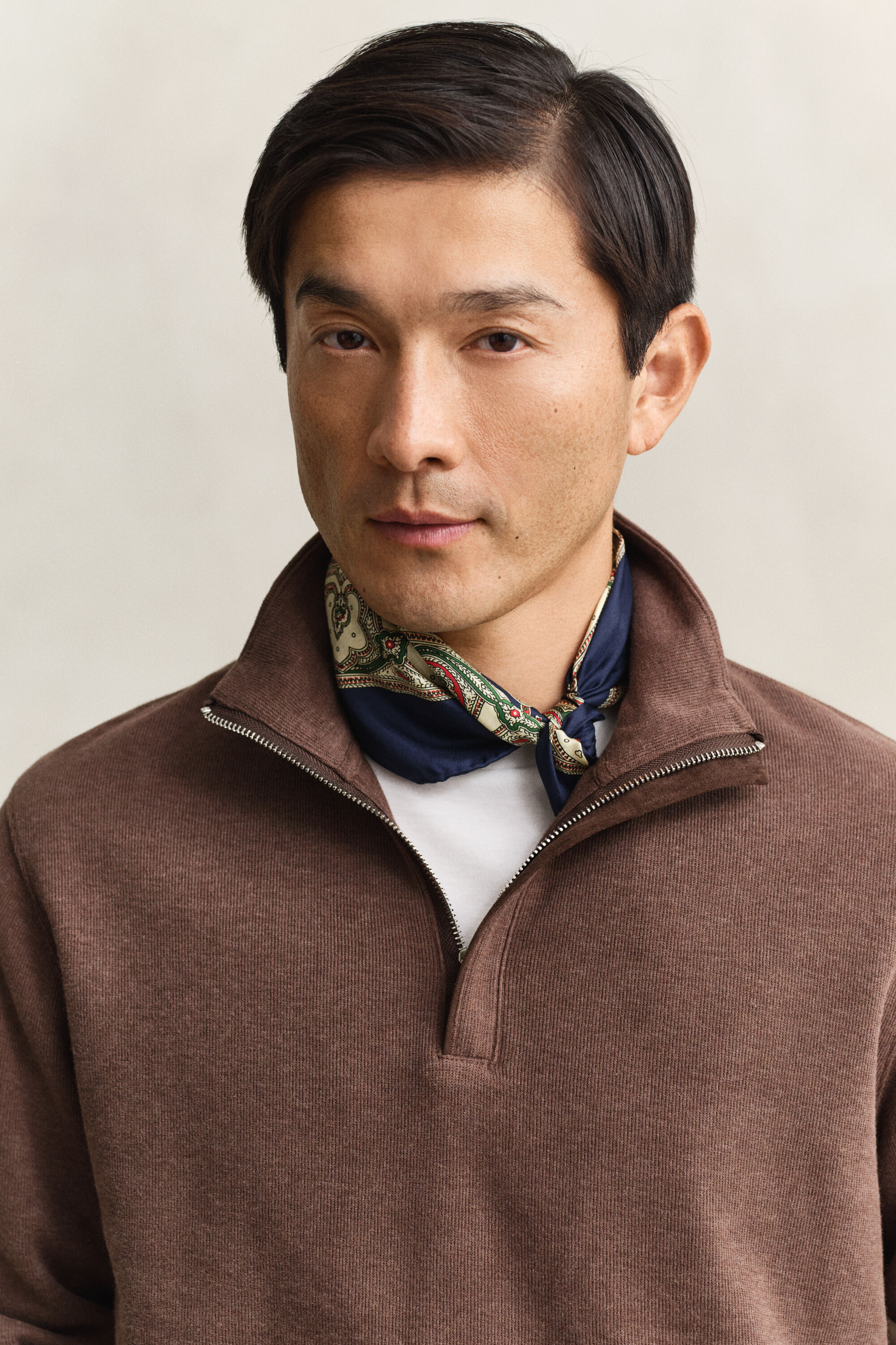 Sweat-shirt à demi-zip Sacker Rib