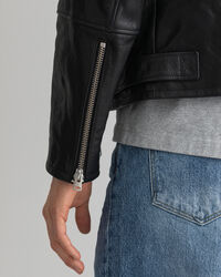 Bikerjacke aus Leder