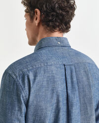 Regular Fit Indigo Chambray Hemd
