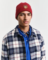 Woll Beanie mit Badge