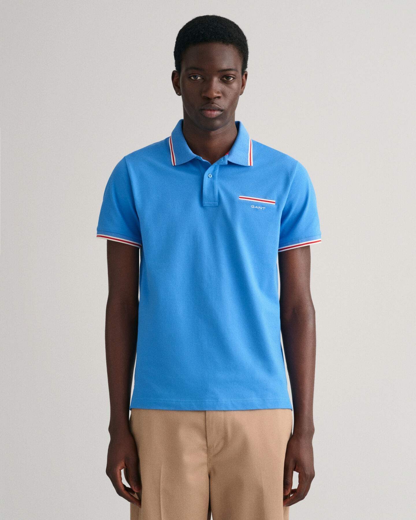 3-Color Tipped Piqu&eacute;-Poloshirt