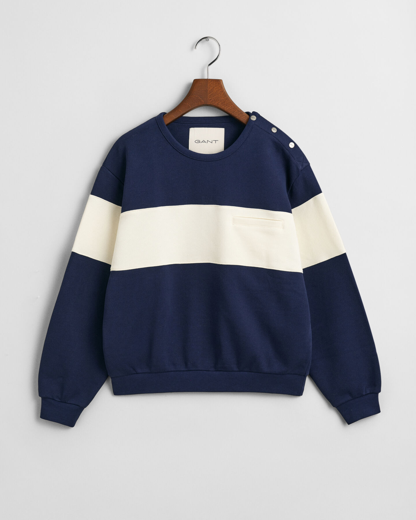 Color Blocked Rundhals-Sweatshirt