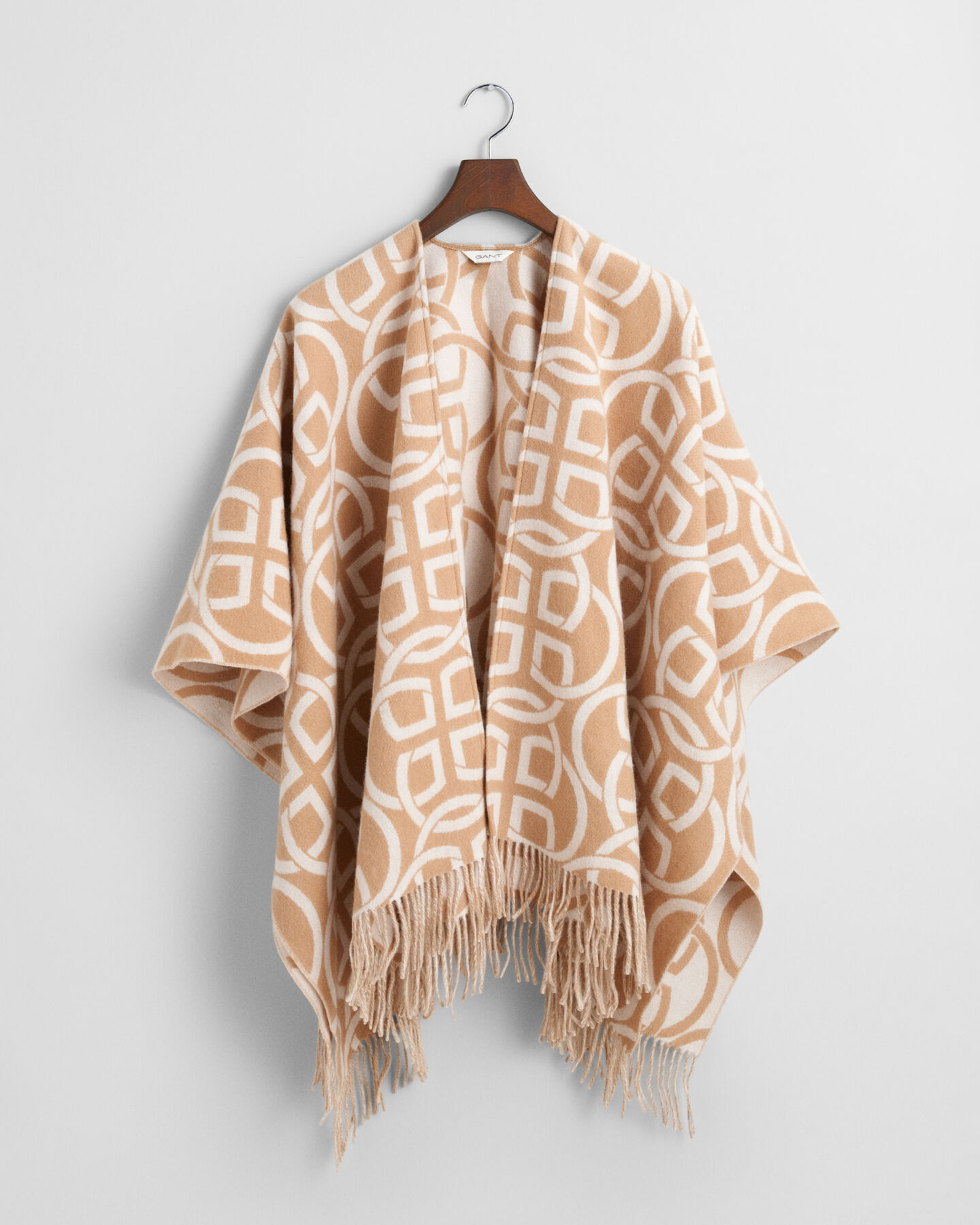 G Patterned Poncho aus Wolle