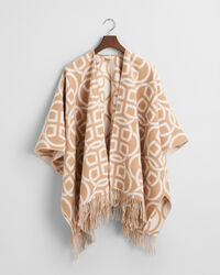 G Patterned Poncho aus Wolle