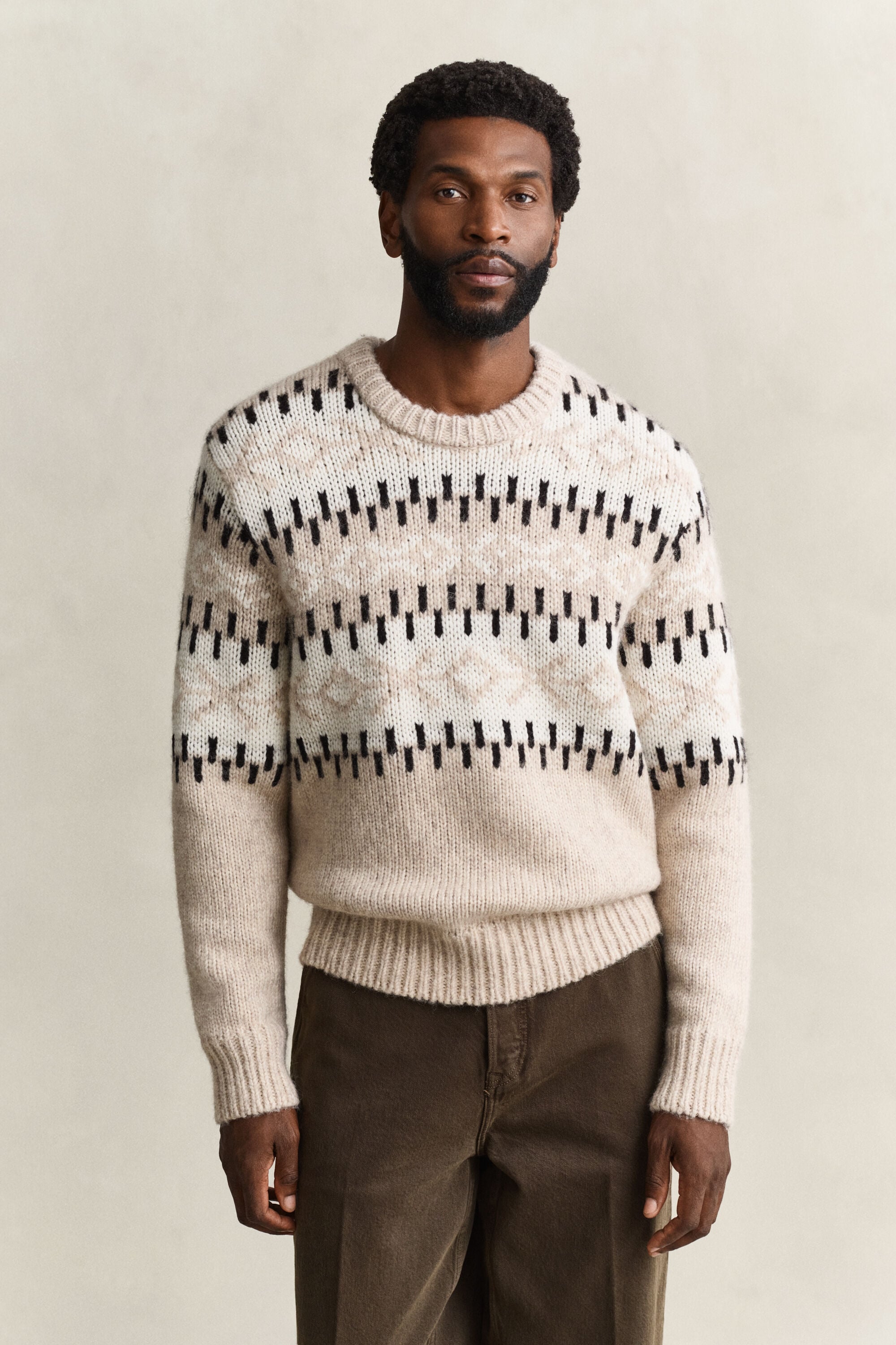 Jacquard-Pullover aus Alpaka-Woll-Gemisch