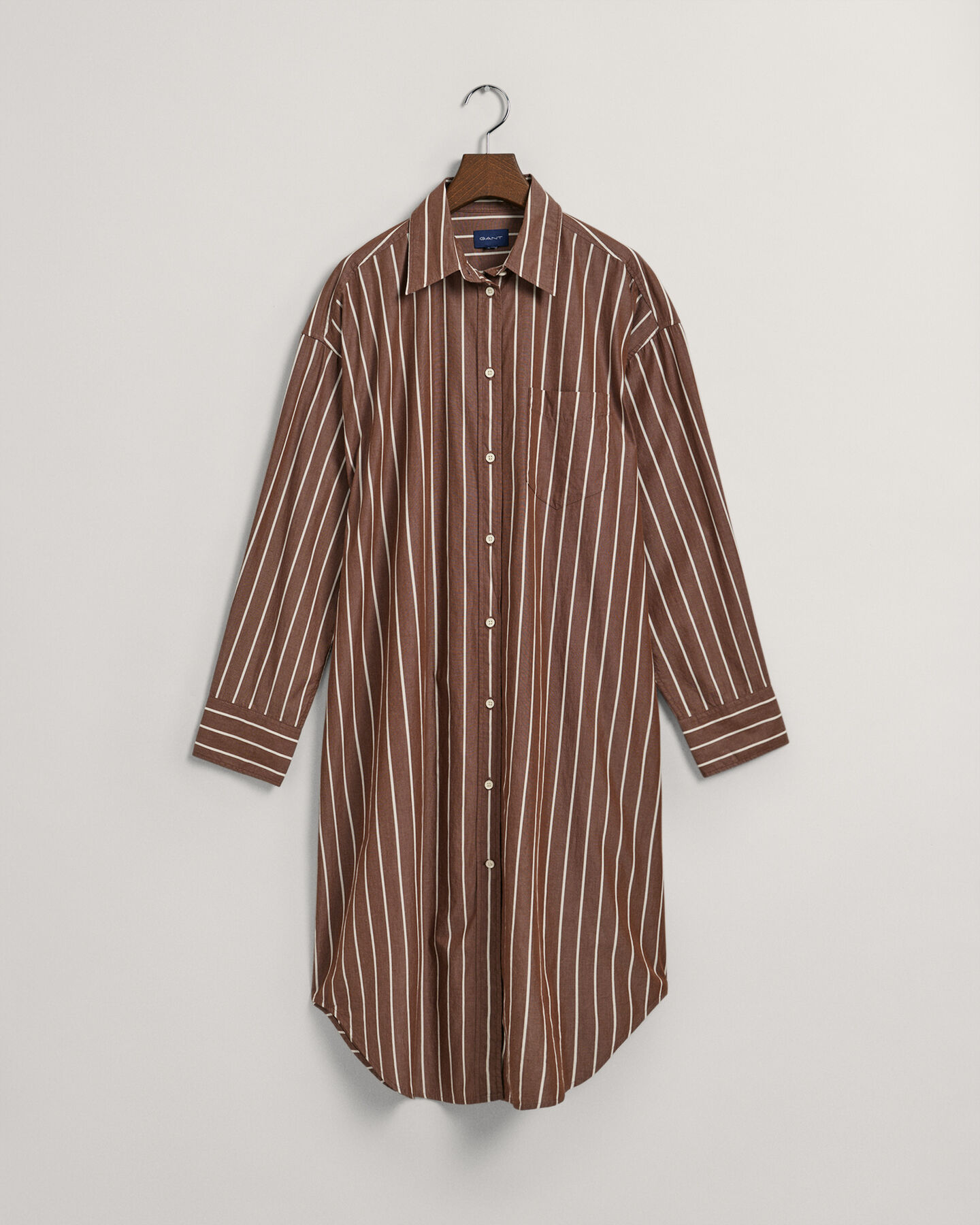 Oversized Hemdblusenkleid mit Streifen