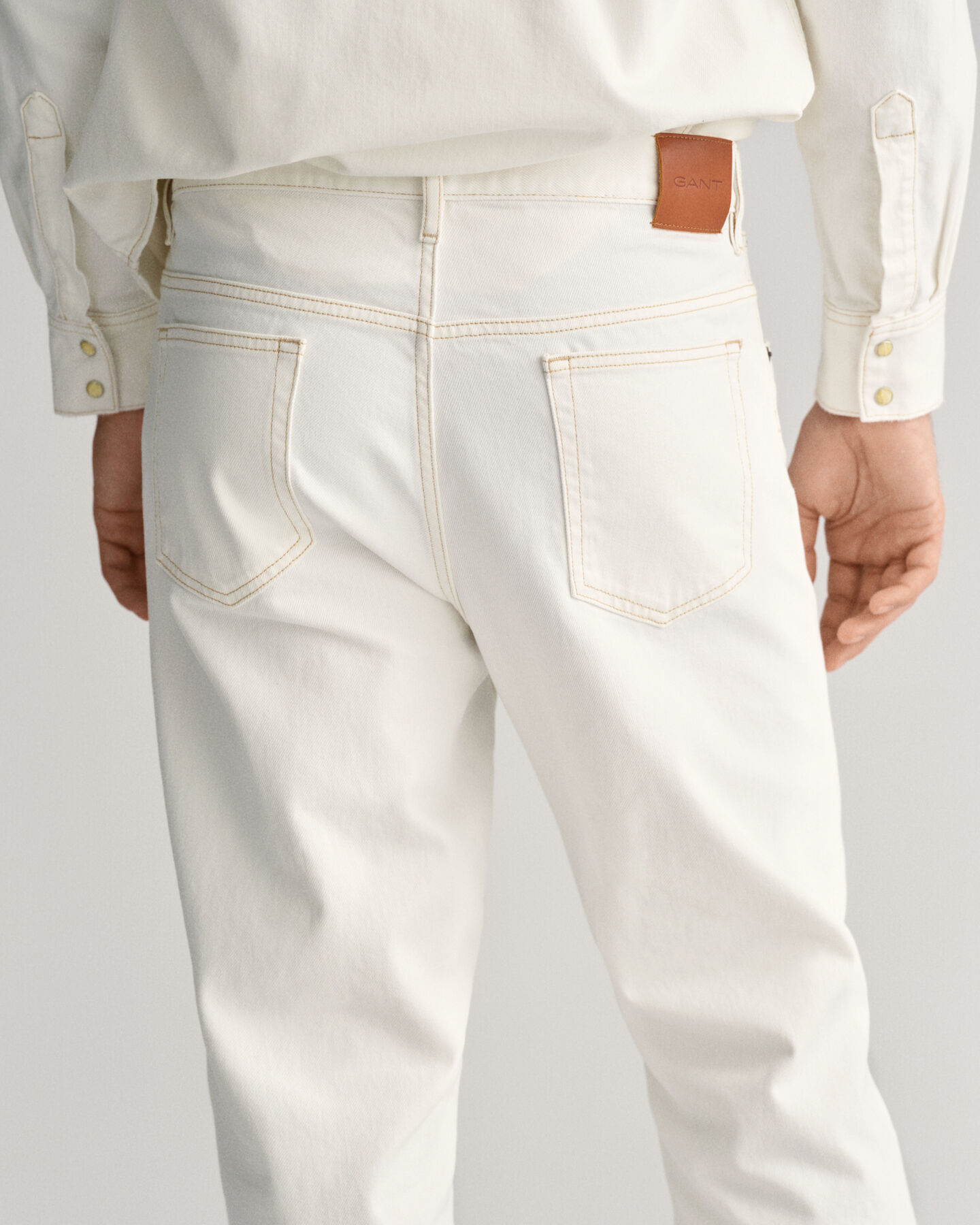 Weiße Loose Fit Jeans