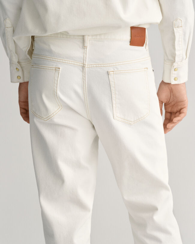 Weiße Loose Fit Jeans