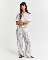 Relaxed Fit Sailing Print Hose mit Kordelzug