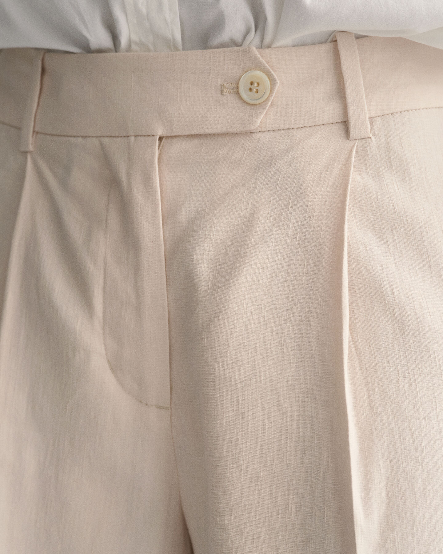 Stretch Leinen Shorts