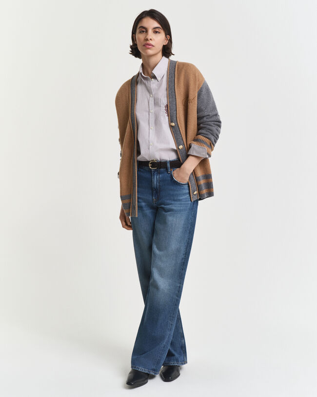 GANT Varsity V-Neck Strickjacke