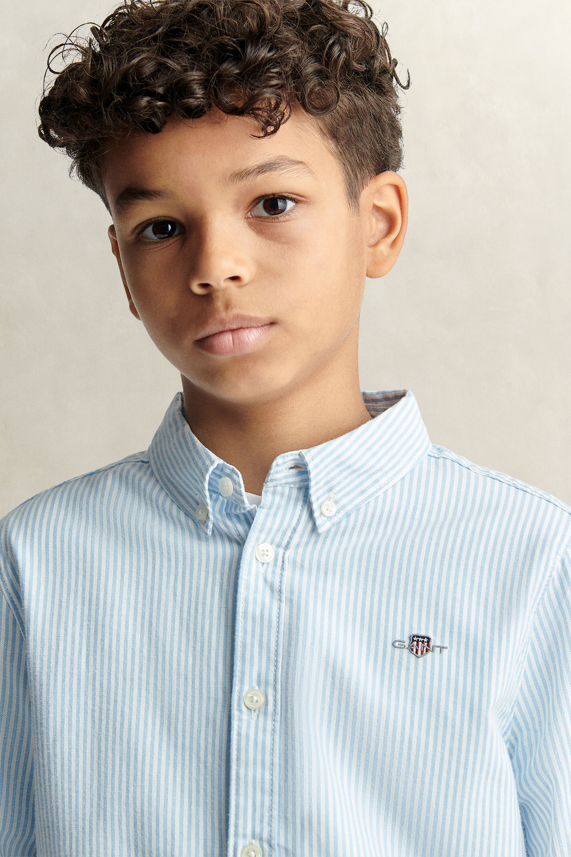 Camicia Oxford a righe Shield Teen Boys