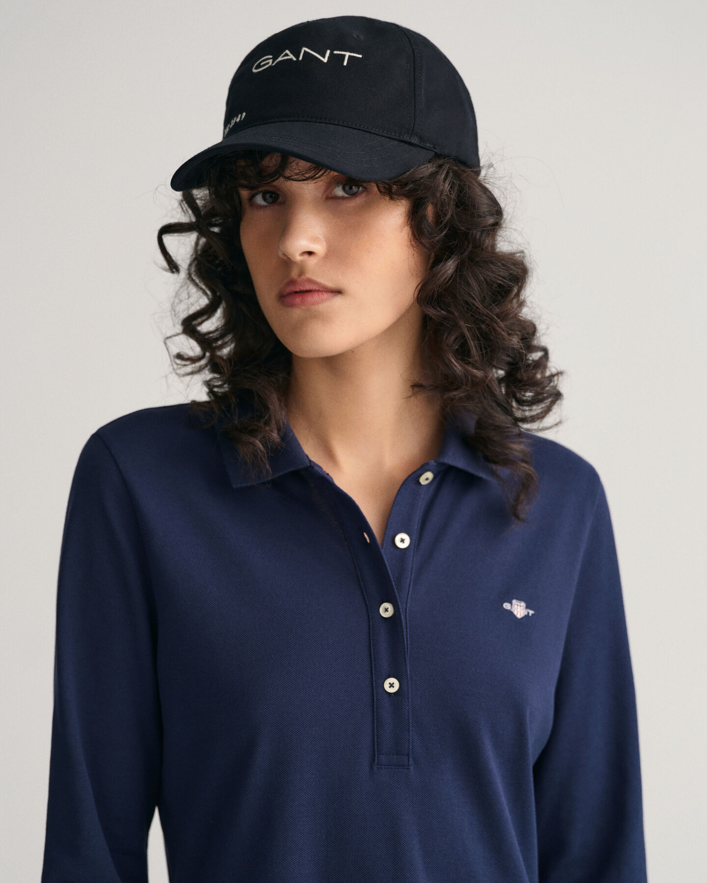 Shield Piqué Langarmkleid