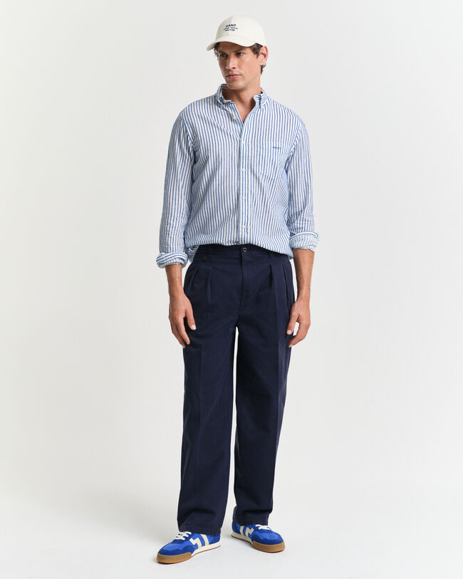 Regular Fit Hemd mit Strukturstreifen