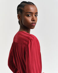 Hemdblusenkleid mit Satinstreifen