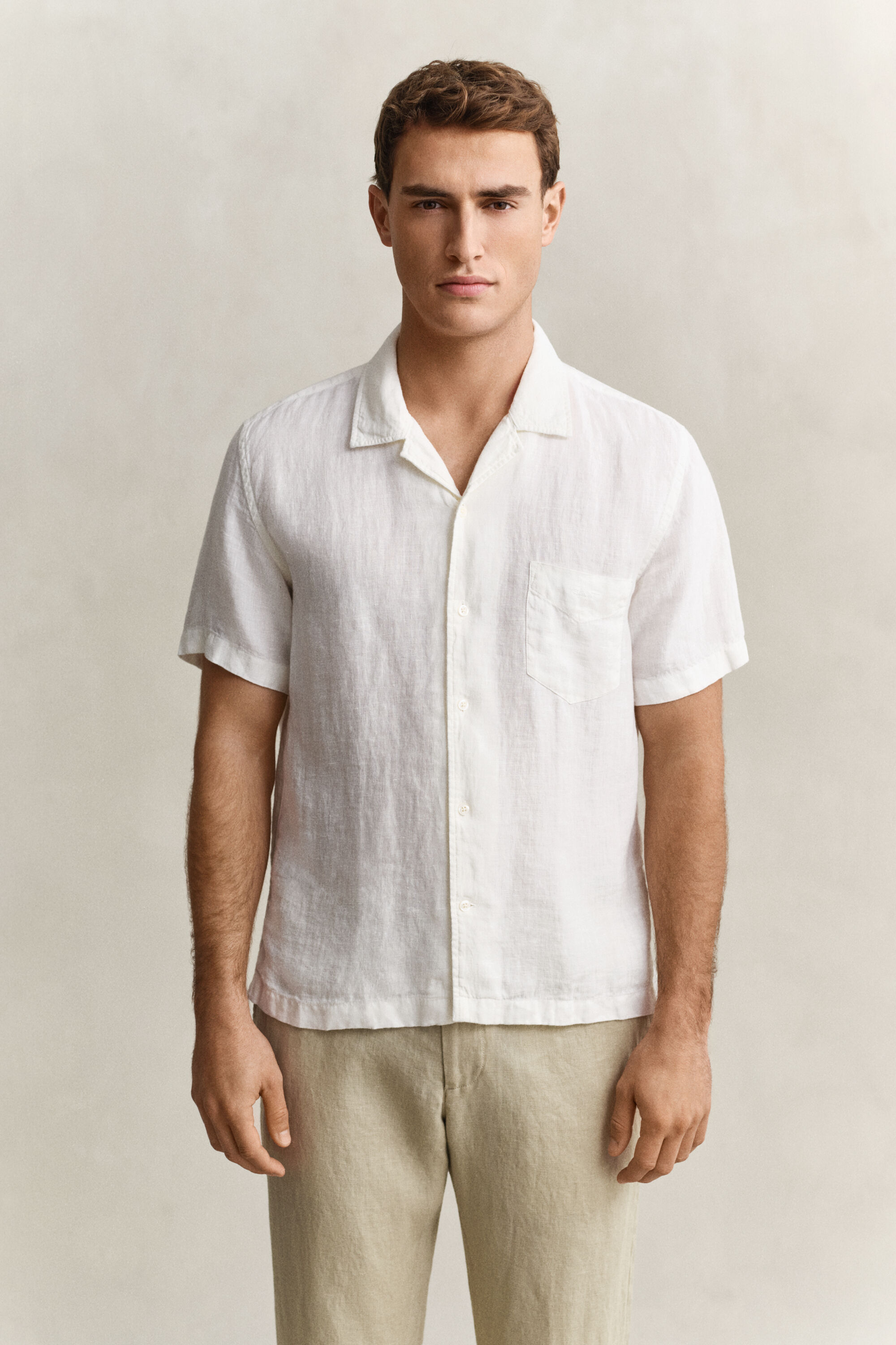 Chemise à manches courtes en lin