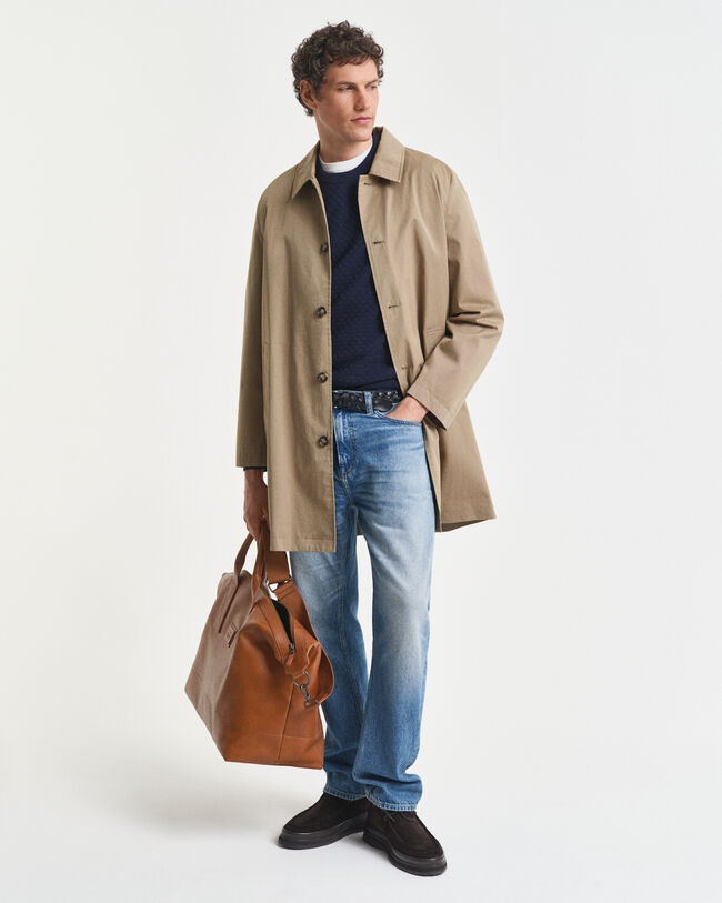 Rundhalspullover mit Mikrostruktur