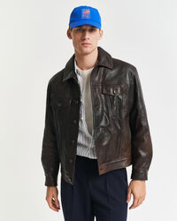 Truckerjacke aus Leder