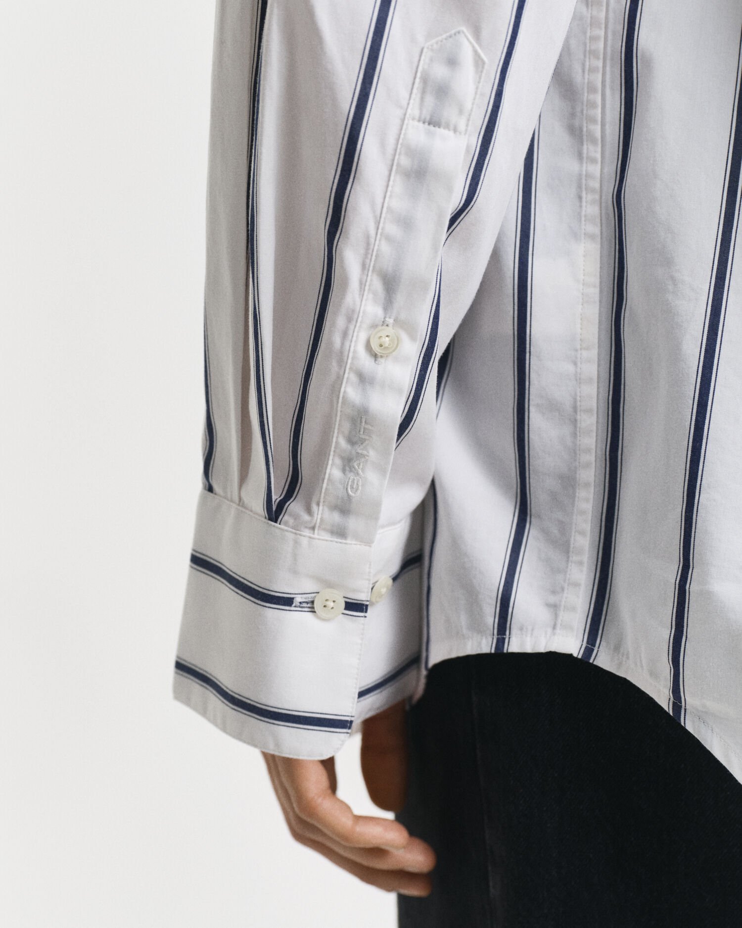 Oversized Classic Striped Poplin Shirt