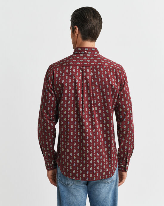 Regular Fit Twill-Hemd mit Paisley-Print