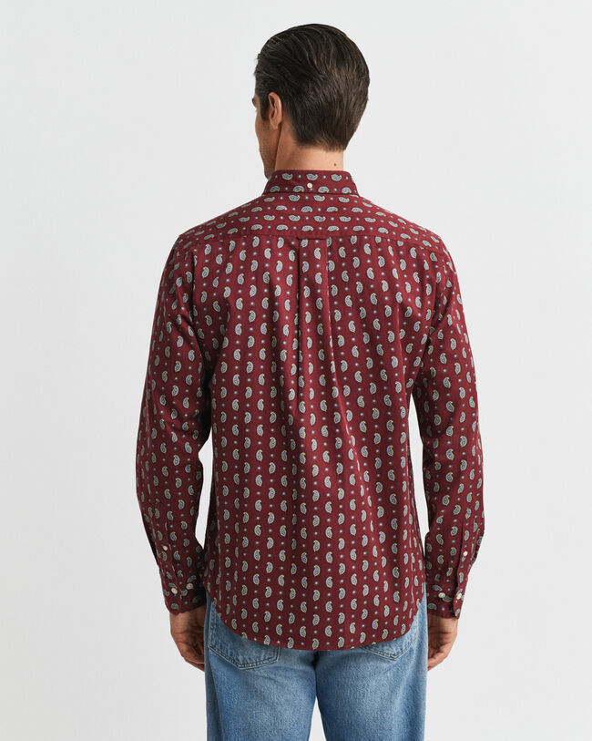 Regular Fit Twill-Hemd mit Paisley-Print