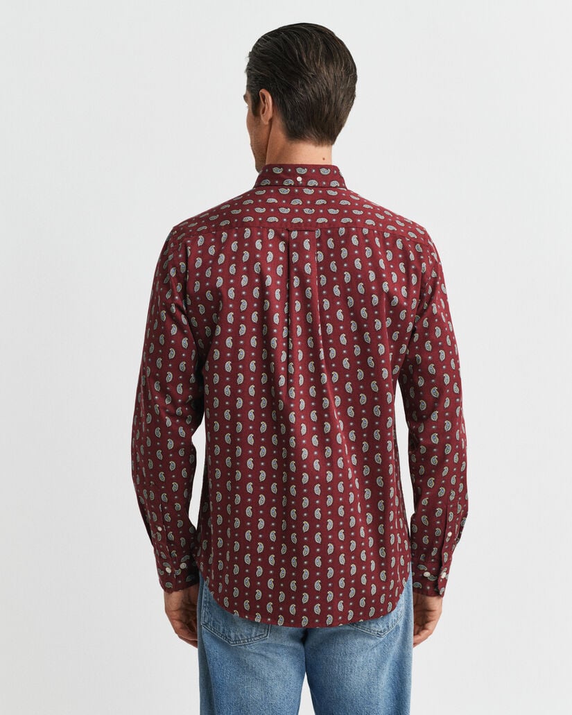 Regular Fit Twill-Hemd mit Paisley-Print