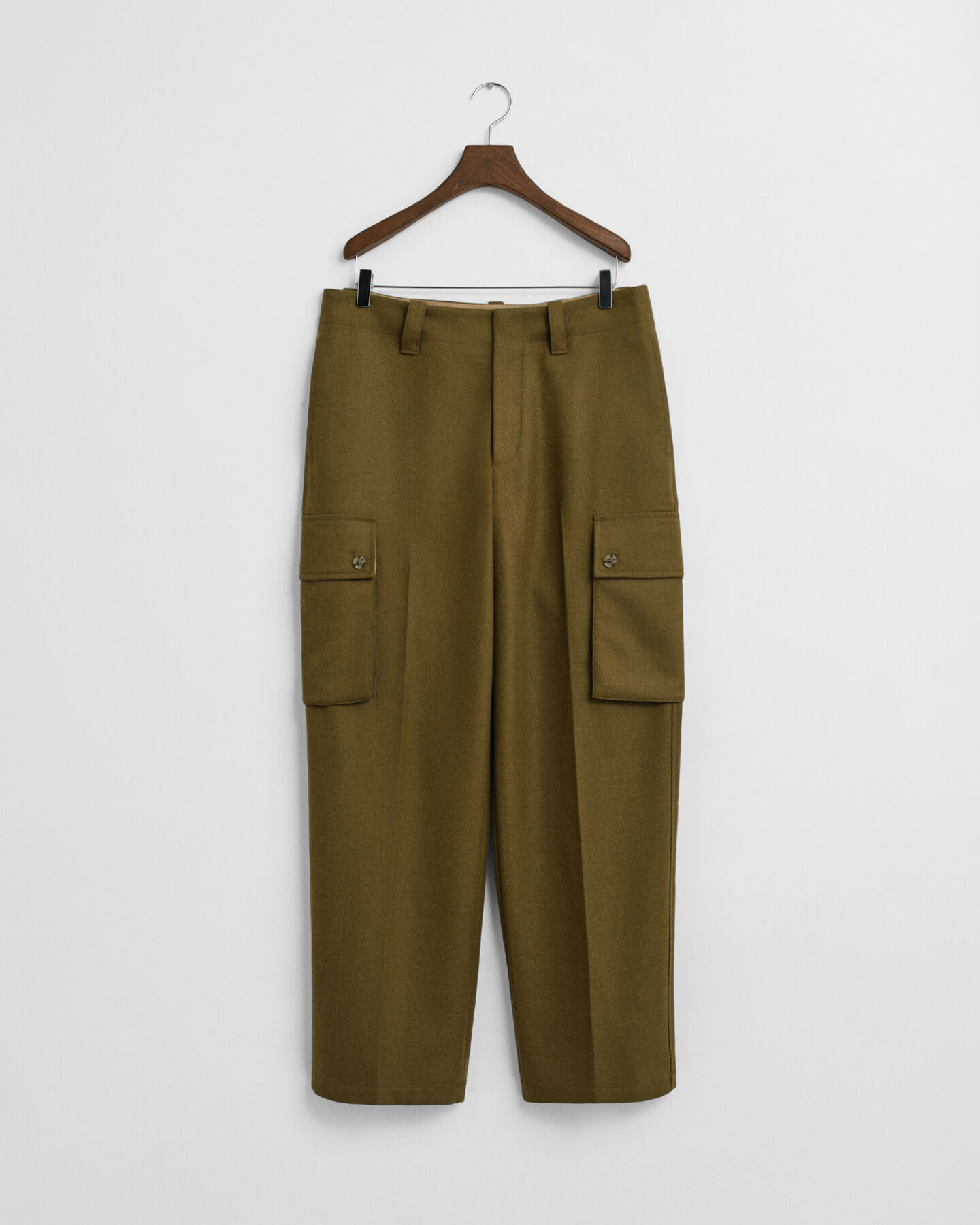 Relaxed Fit Cargohose aus Wollmix