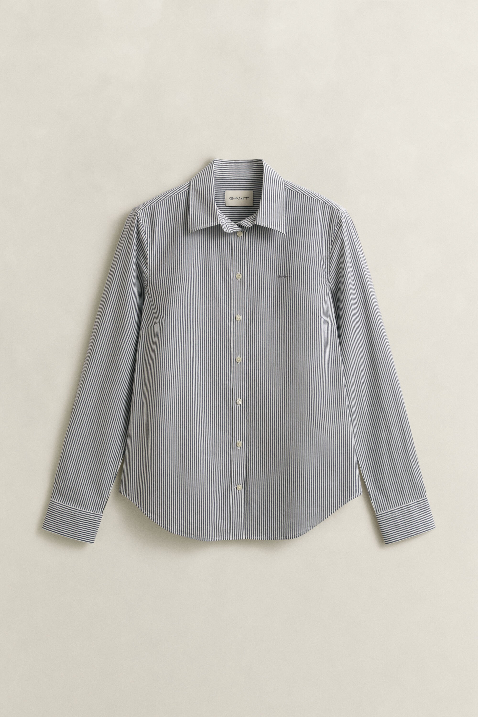 Camicia in popeline a righe slim fit