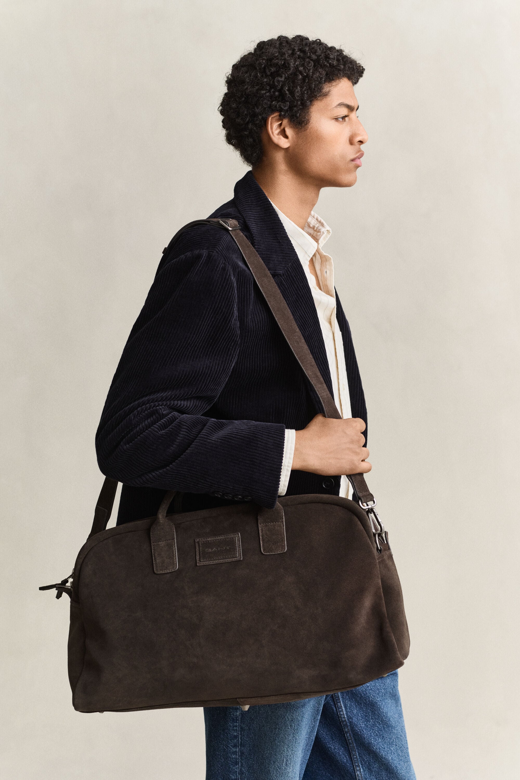 Suede Duffel Bag