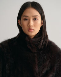 Langer Shearling-Mantel