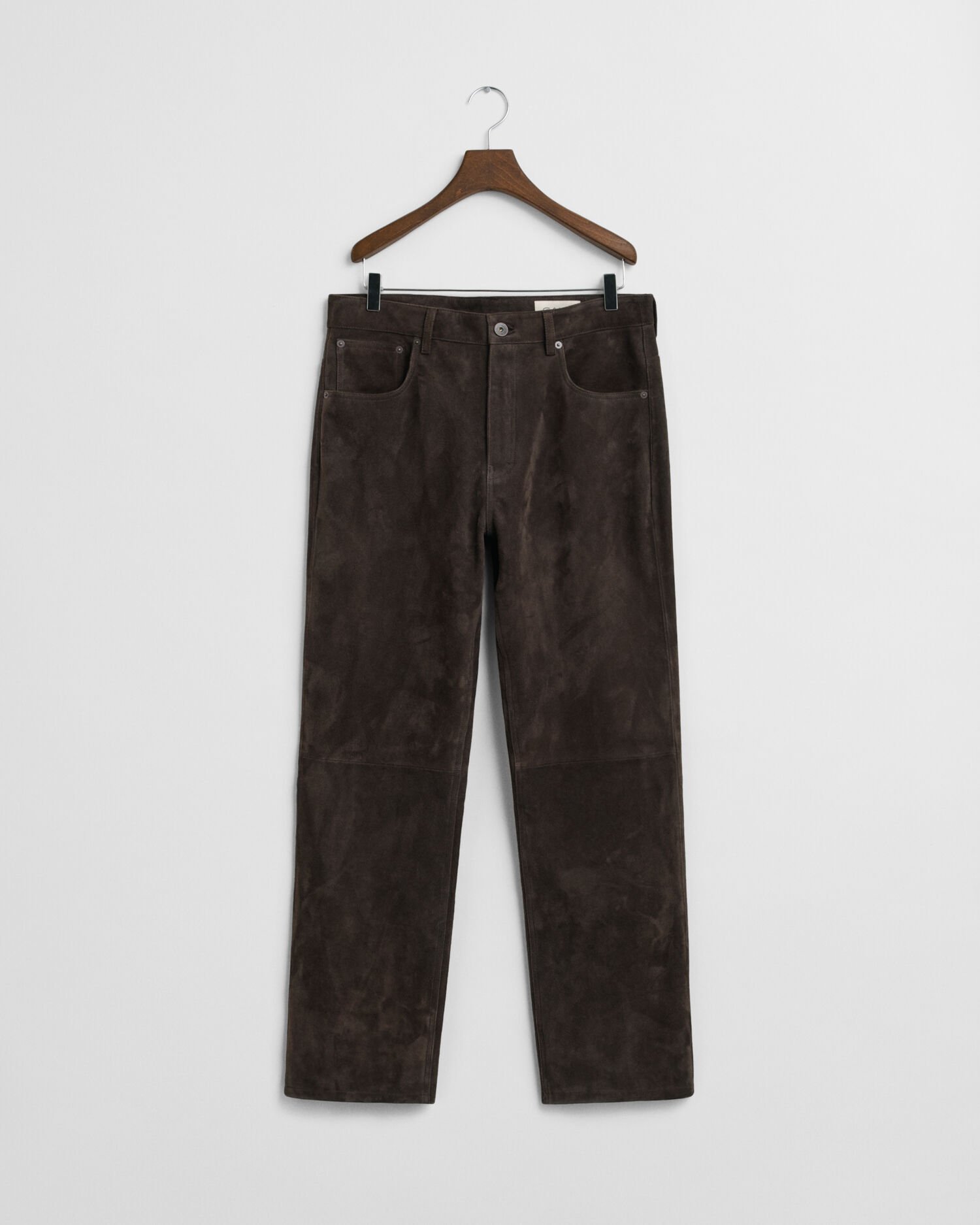 Straight Fit Jeans aus Veloursleder