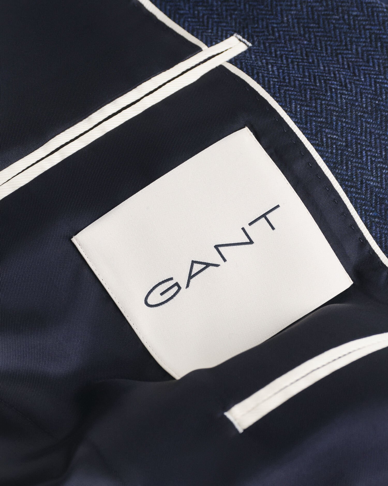 Giacca da abito con motivo a spina di pesce in flanella slim fit