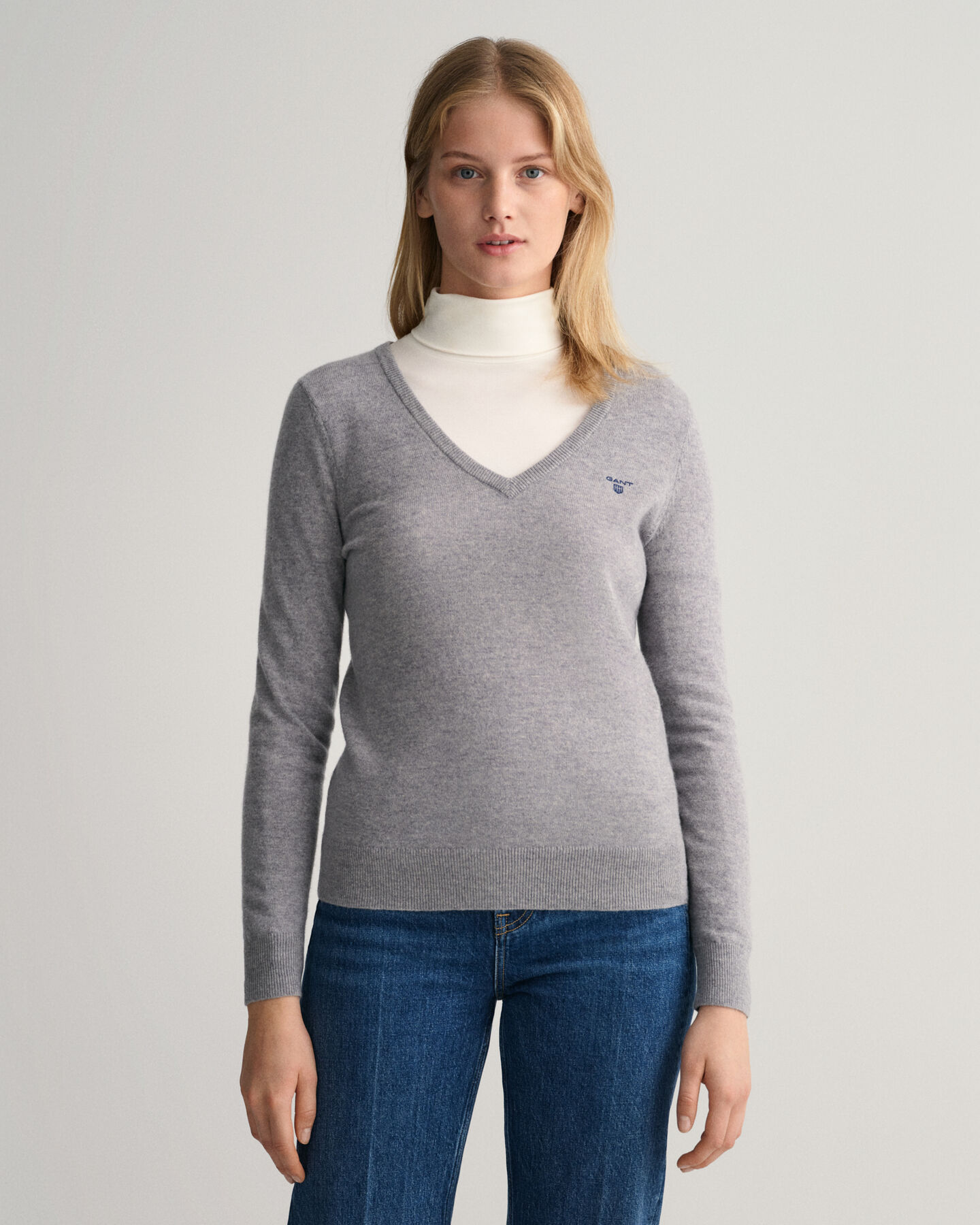 V-Neck Pullover aus Extra Fine Lambswool