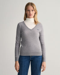 V-Neck Pullover aus Extra Fine Lambswool