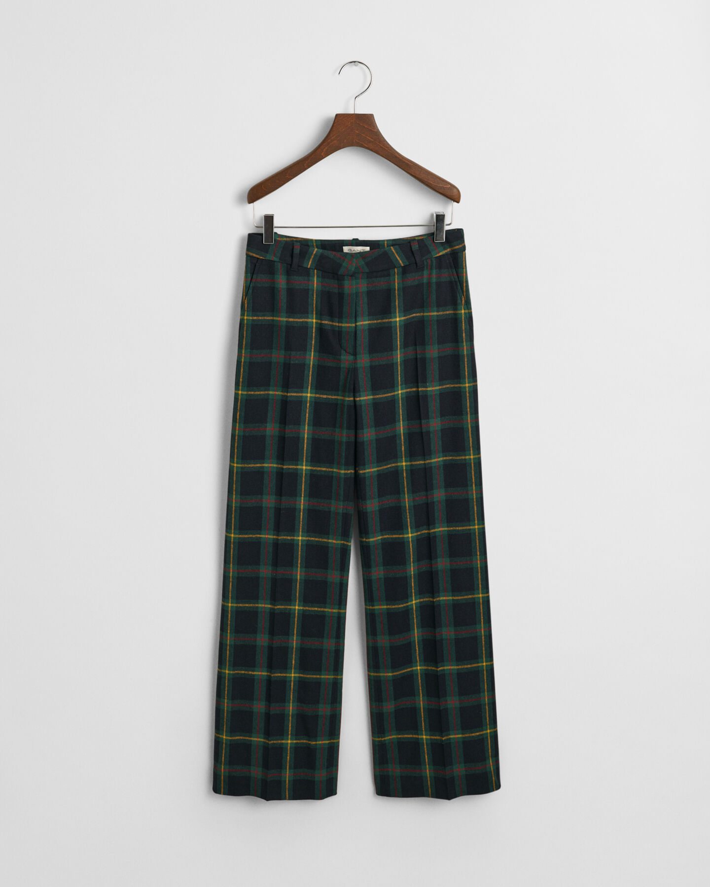 Karierte Anzughose mit geradem Bein