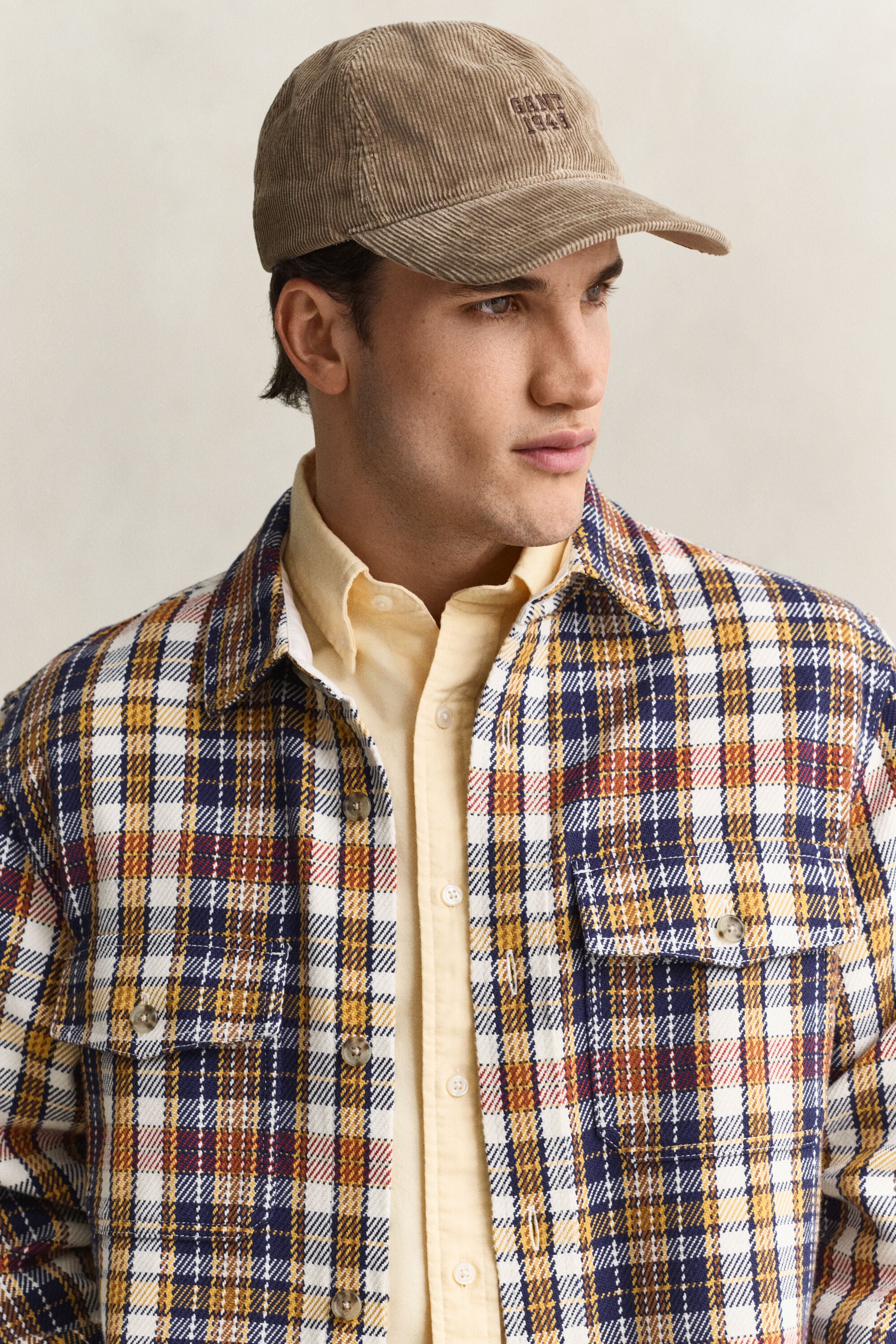 Checked Twill Overshirt