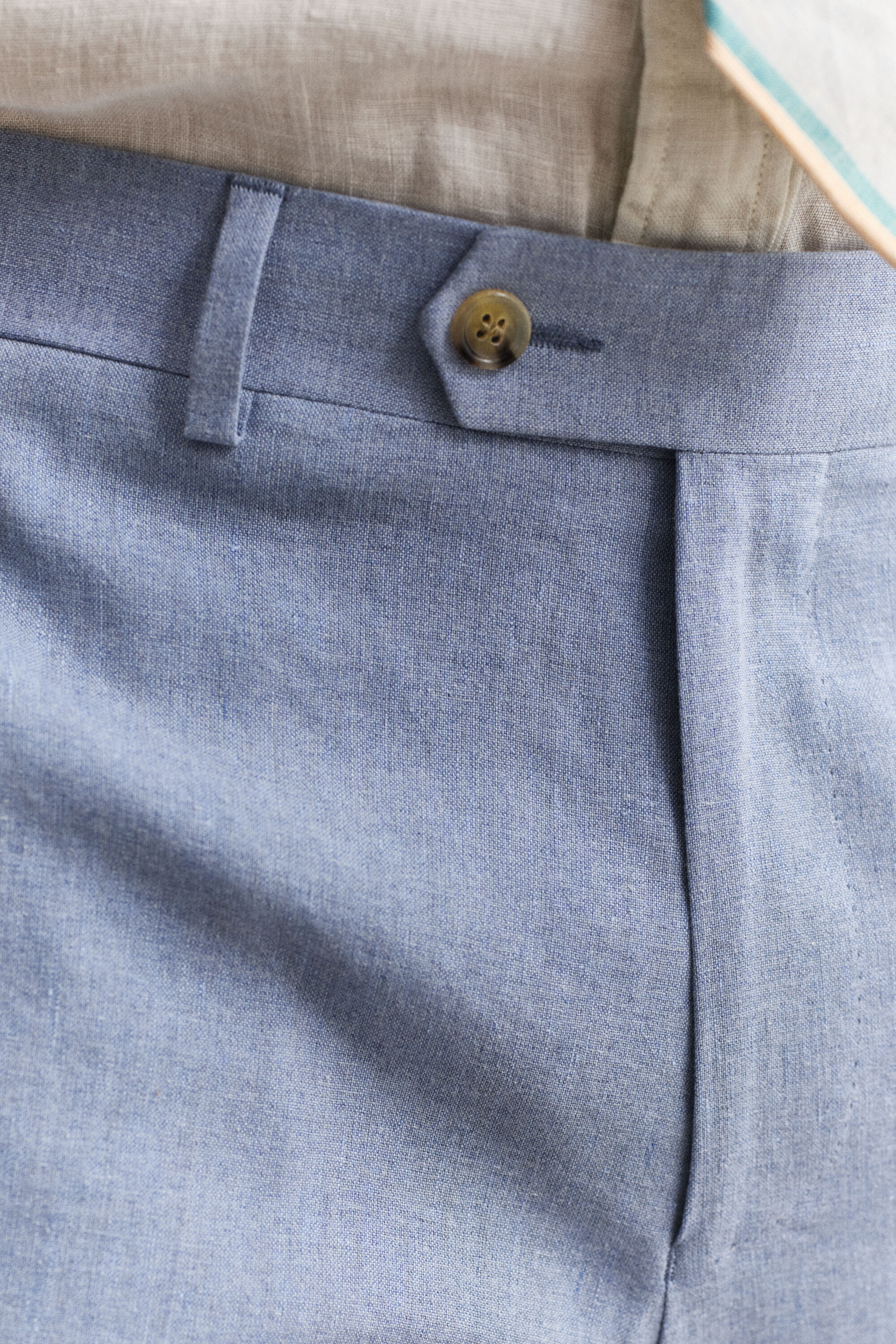 Pantalon de costume en lin mélangé