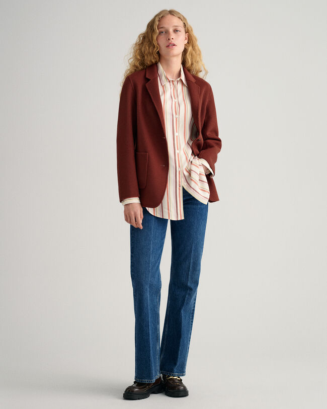 Relaxed Fit Bluse mit mehrfarbigen Streifen