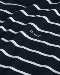 Gestreiftes T-Shirt aus Baumwolle und Leinen