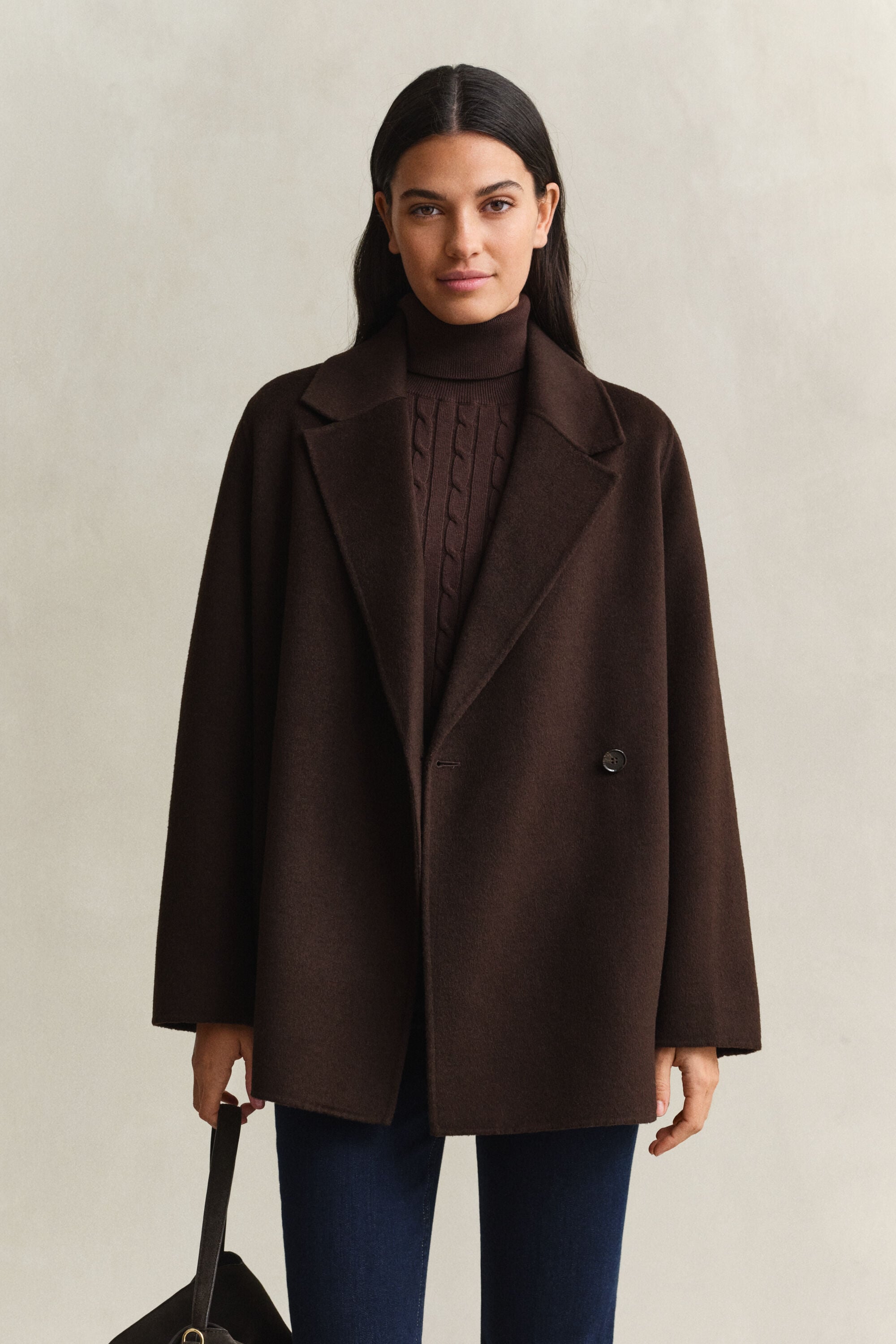 Handgenähte Jacke mit Gürtel