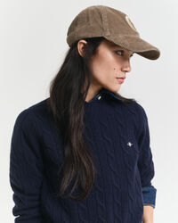 Lambswool Zopfstrick Rundhalspullover