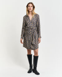 Paisley Hemdblusen-Wickelkleid