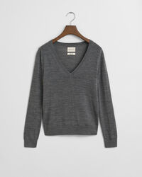 V-Neck Pullover aus extra feiner Merinowolle