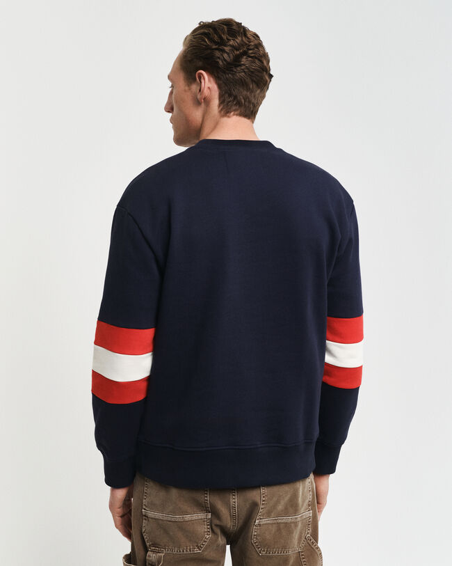 Color Blocked Rundhals-Sweatshirt
