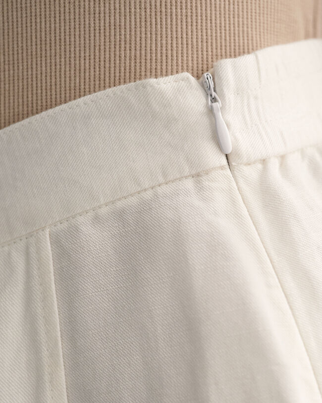 Leinen Viskose Midirock