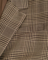 Regular Fit Blazer aus Wollmix mit Karomuster