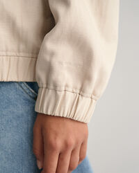 Bomberjacke aus Leinenmischung