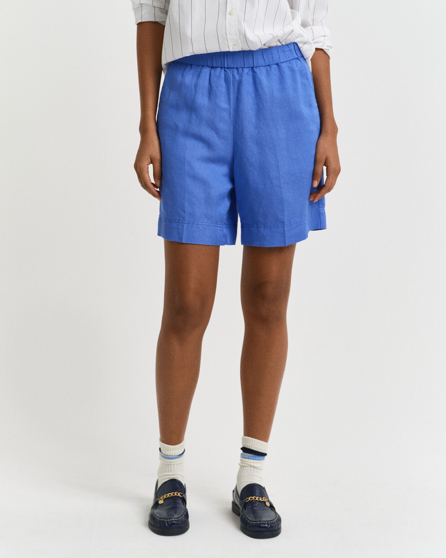 Relaxed Fit Leinenmix Pull-On Shorts