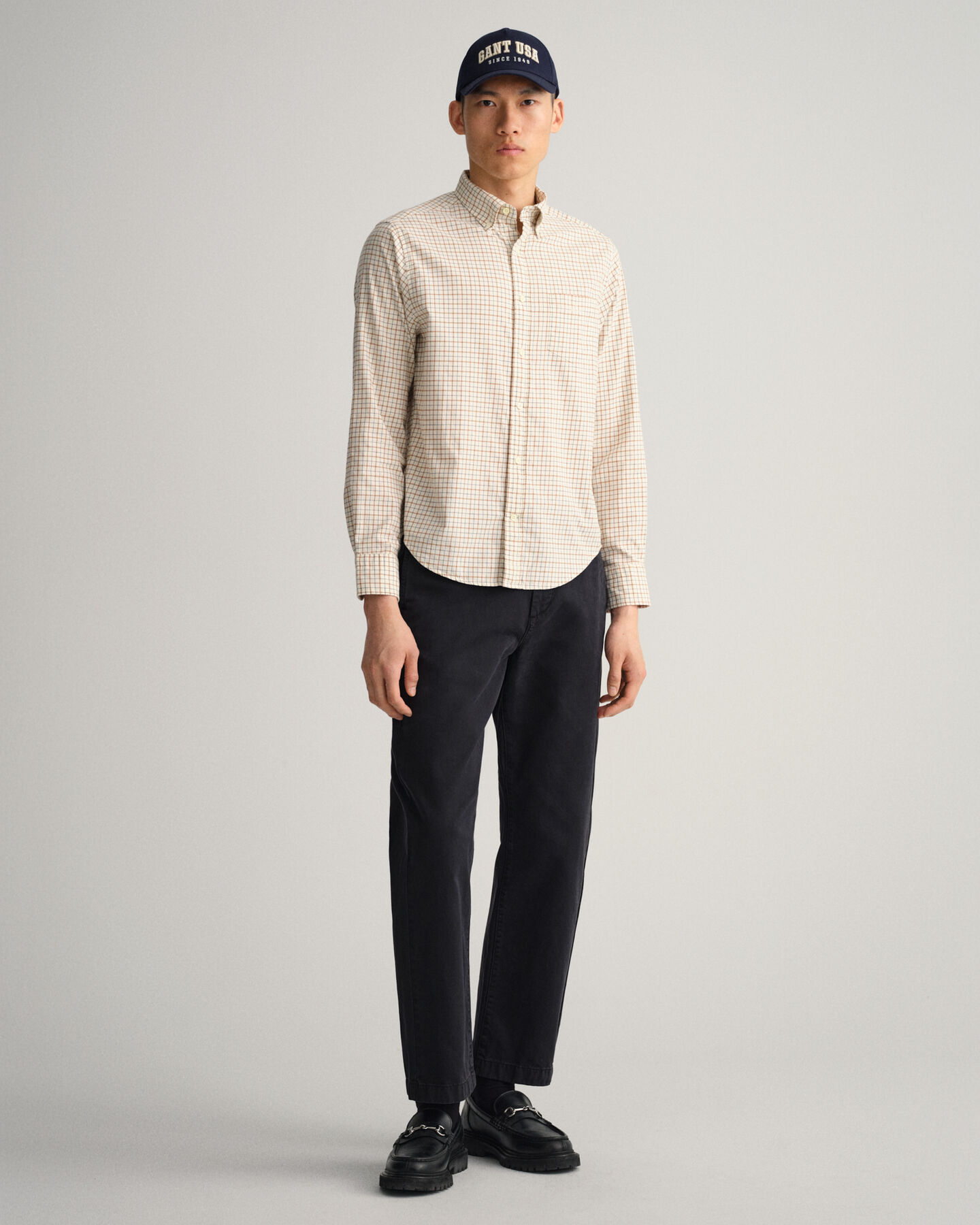 Regular Fit Window Check Twillhemd